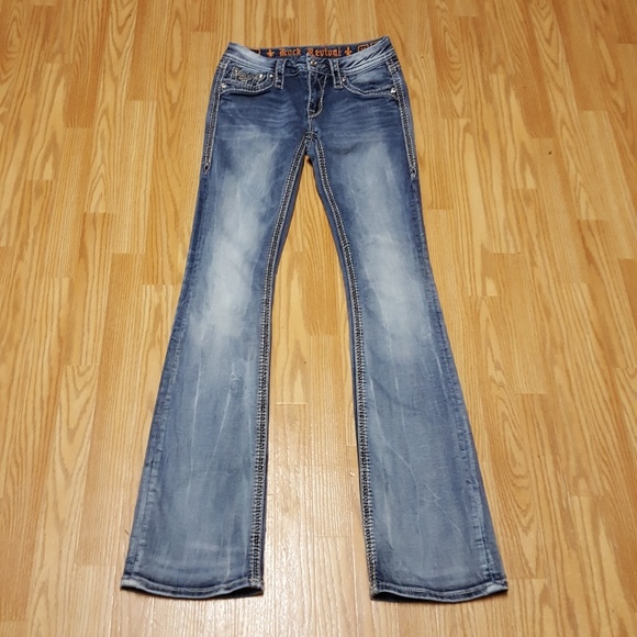 "Karla" XLong Rock Revival Jeans - Picture 2 of 8